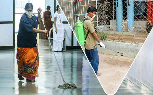 Cleaning staff at work copy
